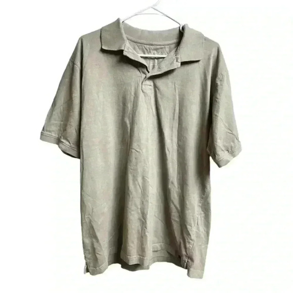 Woolrich Beige Solid Regular Fit Embroidered Logo Cotton Polo Shirt Size‎ Large - Picture 1 of 7